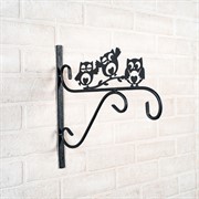 Кронштейн для подвесного кашпо Совята настенный длина 35см металл 201-009B - фото 49741