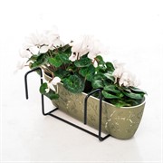 Подставка балконная Бабочка на перила длина 29см металлическая 203-002 - фото 49769