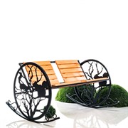 Кресло качалка металлическое садовое Белочки на дереве 301-005 - фото 49853