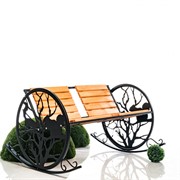 Кресло качалка металлическое садовое Белочки на дереве 301-005 - фото 49854