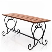 Лавка садовая кованая с деревом для дачи и дома длина 100см 892-011 - фото 49882