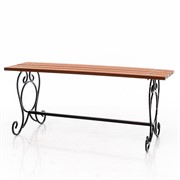 Лавка садовая кованая с деревом для дачи и дома длина 100см 892-011 - фото 49884