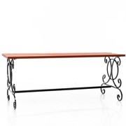 Скамейка садовая металлическая с деревом длина 126см 892-014 - фото 49892