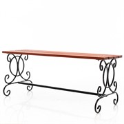 Скамейка садовая металлическая с деревом длина 126см 892-014 - фото 49893