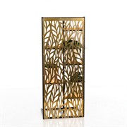 Стойка напольная для цветов Листья золотые металл высота 120см 501-003 - фото 49944