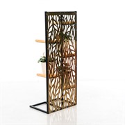 Стойка напольная для цветов Листья золотые металл высота 120см 501-003 - фото 49945
