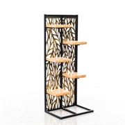 Стойка напольная для цветов Листья золотые металл высота 120см 501-003 - фото 49948