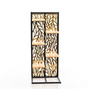 Стойка напольная для цветов Листья золотые металл высота 120см 501-003 - фото 49949