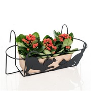 Подставка балконная для растений Кошки длина 62см металл 203-008 - фото 49981