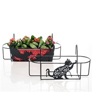 Подставка балконная для растений Кошки длина 62см металл 203-008 - фото 49989