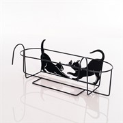 Подставка балконная для растений Кошки длина 62см металл 203-008 - фото 49991