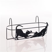 Подставка балконная для растений Кошки длина 62см металл 203-008 - фото 49992