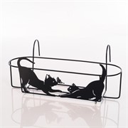 Подставка балконная для растений Кошки длина 62см металл 203-008 - фото 49993