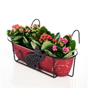 Кронштейн для растений балконный резной Кошка длина 52см металл 203-009 - фото 50007