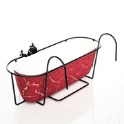 Кронштейн для растений балконный резной Кошка длина 52см металл 203-009 - фото 50009