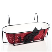 Кронштейн для растений балконный резной Кошка длина 52см металл 203-009 - фото 50010