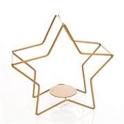Подсвечник кованый Звезда под одну свечу 607-35-G - фото 50012