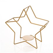 Подсвечник кованый Звезда под одну свечу 607-35-G - фото 50013