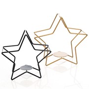 Подсвечник кованый Звезда под одну свечу 607-35-G - фото 50014