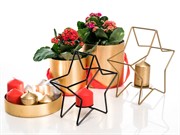 Подсвечник металл Звезда чёрный под одну свечу 607-36-B - фото 50018