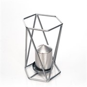 Подсвечник Лофт металл серебряный под 1 свечу 607-46-S - фото 50055