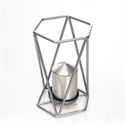 Подсвечник Лофт металл серебряный под 1 свечу 607-46-S - фото 50056