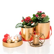 Подсвечник Сфера под 1 свечу золотой кованый 607-47-G - фото 50058