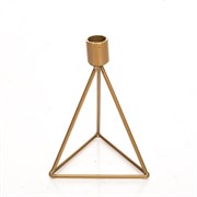 Подсвечник металл на 1 свечу Лофт золотой 607-55-G - фото 50088