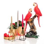 Подсвечник металл на 1 свечу Лофт золотой 607-55-G - фото 50090