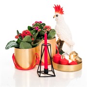 Подсвечник металл Лофт чёрный на 1 свечу 607-58-B - фото 50102