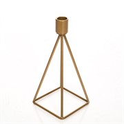 Подсвечник Треугольник настольный металлический золото 607-60-G - фото 50113