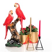 Подсвечник Треугольник настольный металлический золото 607-60-G - фото 50114