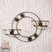 Подставка 15-112 настенная на 2 цветка - фото 5035