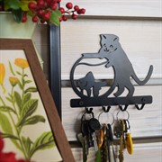 Ключница настенная для прихожей Кот с аквариумом 701-004 - фото 50796