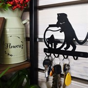 Ключница настенная для прихожей Кот с аквариумом 701-004 - фото 50797