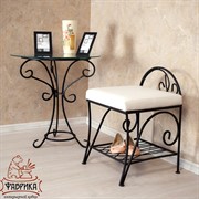 Банкетка кованая с полкой для обуви - фото 5080 Банкетка кованая с полкой для обуви - фото 5080