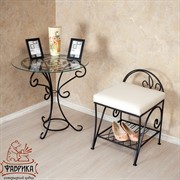 Банкетка кованая с полкой для обуви - фото 5081 Банкетка кованая с полкой для обуви - фото 5081