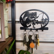 Ключница мужская настенная металл Рыбалка 701-010 - фото 50828