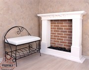 Банкетка кованая с мягким сиденьем 302-31 - фото 5083 Банкетка кованая с мягким сиденьем 302-31 - фото 5083