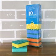 Губка бытовая Стандарт с чистящим слоем 10шт - фото 50858