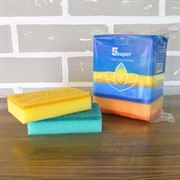 Губка бытовая Супер с чистящим слоем 5шт - фото 50877