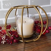 Подсвечник металл Сфера золотой под 1 свечу 607-43-G - фото 50910