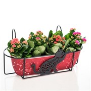 Балконный ящик для цветов с декоративным кованым кронштейном Кошка 203-009 - фото 50988