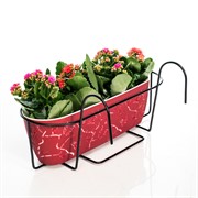 Балконный ящик для цветов с декоративным кованым кронштейном Кошка 203-009 - фото 50990