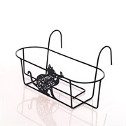 Балконный ящик для цветов с декоративным кованым кронштейном Кошка 203-009 - фото 50993