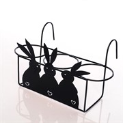 Горшки для цветов с декоративным кронштейном на перила Зайцы 203-007 - фото 50995