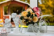 Подставка для цветов Тачка металлическая белая 14-841 - фото 5175 Подставка для цветов Тачка металлическая белая 14-841 - фото 5175