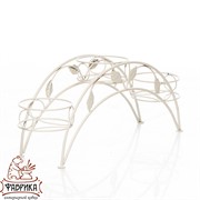 Подставка на подоконник на 3 цветка металл 14-903 - фото 5201