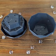 Кашпо Топаз 0,45л антрацит - фото 52308