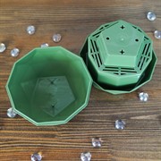 Кашпо Топаз 0,45л оливковый - фото 52318